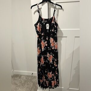 Torrid Floral Black Maxi Dress